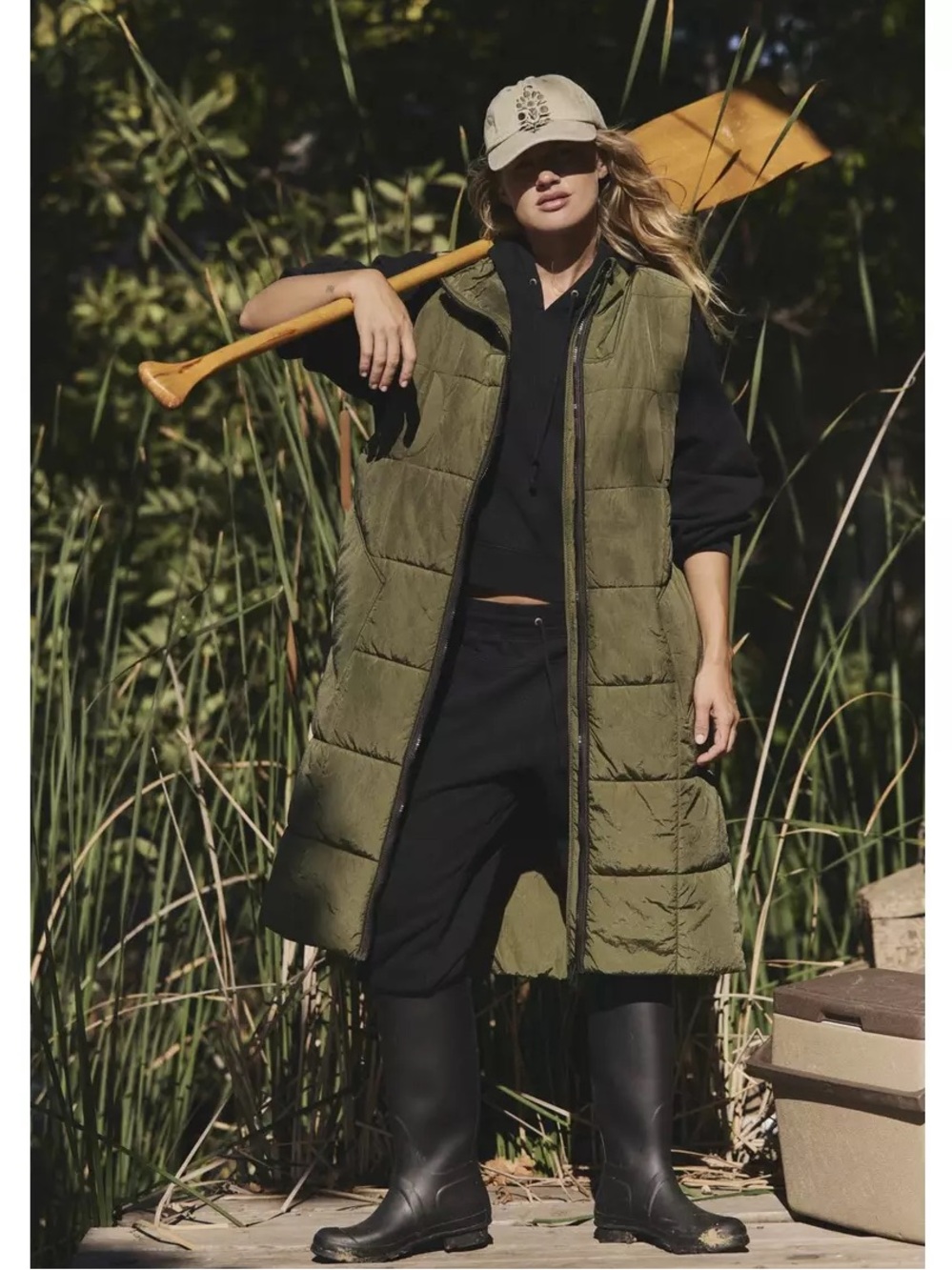 NWT Free People On The Move Packable Long Vest Jacket